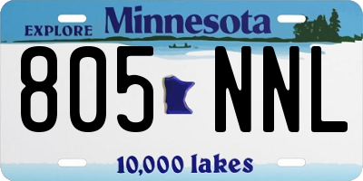 MN license plate 805NNL