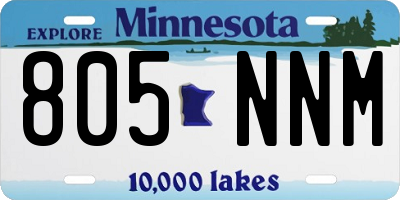 MN license plate 805NNM