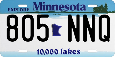 MN license plate 805NNQ