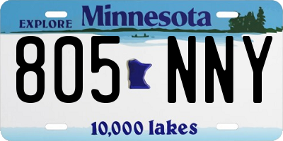 MN license plate 805NNY