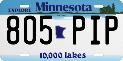 MN license plate 805PIP