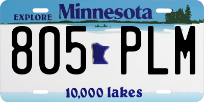 MN license plate 805PLM