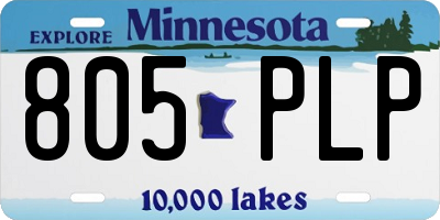 MN license plate 805PLP
