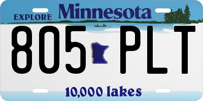 MN license plate 805PLT