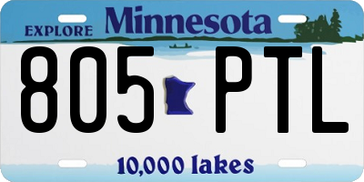 MN license plate 805PTL
