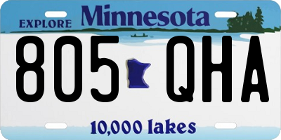 MN license plate 805QHA