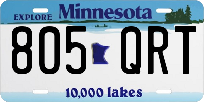 MN license plate 805QRT