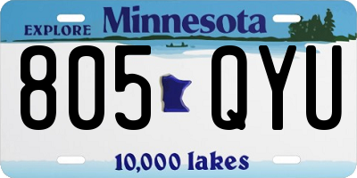 MN license plate 805QYU
