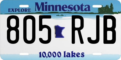 MN license plate 805RJB
