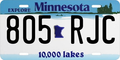MN license plate 805RJC