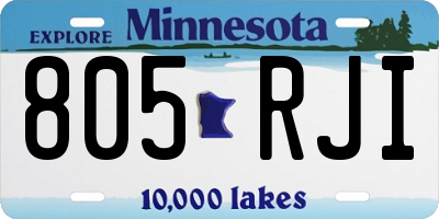 MN license plate 805RJI