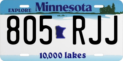 MN license plate 805RJJ
