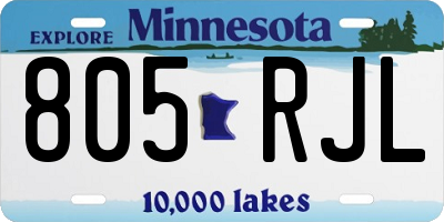 MN license plate 805RJL