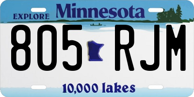 MN license plate 805RJM