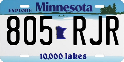 MN license plate 805RJR