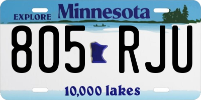 MN license plate 805RJU