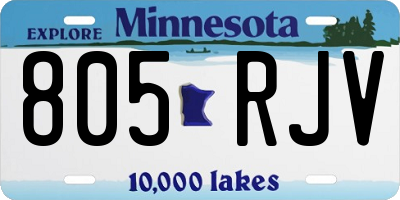 MN license plate 805RJV