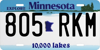 MN license plate 805RKM