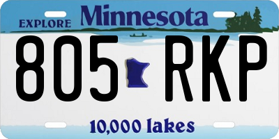 MN license plate 805RKP