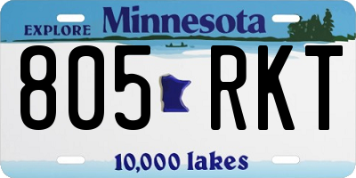 MN license plate 805RKT