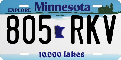 MN license plate 805RKV