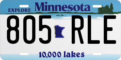 MN license plate 805RLE