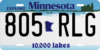 MN license plate 805RLG