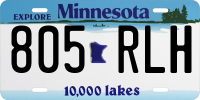 MN license plate 805RLH