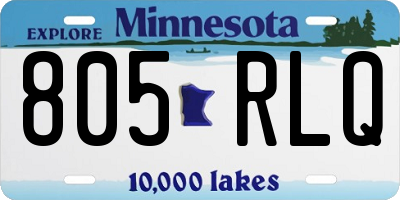 MN license plate 805RLQ