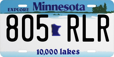 MN license plate 805RLR