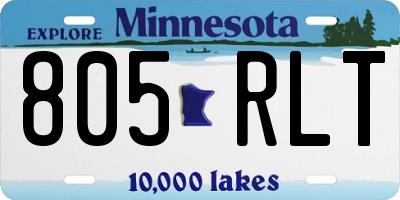 MN license plate 805RLT