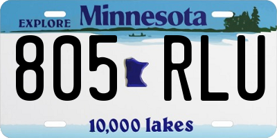 MN license plate 805RLU