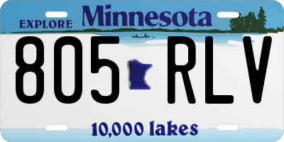 MN license plate 805RLV