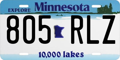 MN license plate 805RLZ