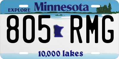MN license plate 805RMG