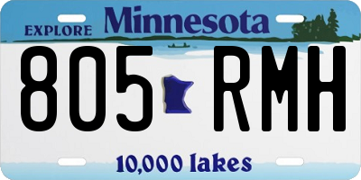 MN license plate 805RMH