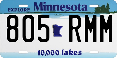 MN license plate 805RMM