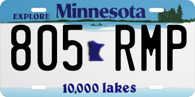 MN license plate 805RMP