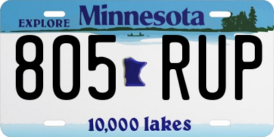MN license plate 805RUP