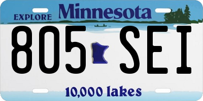 MN license plate 805SEI