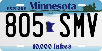 MN license plate 805SMV