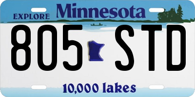 MN license plate 805STD