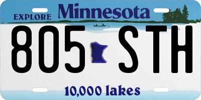 MN license plate 805STH
