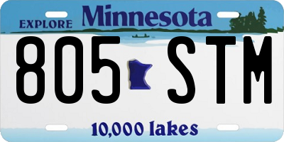MN license plate 805STM