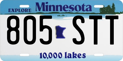 MN license plate 805STT