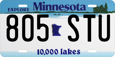 MN license plate 805STU