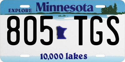 MN license plate 805TGS