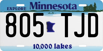 MN license plate 805TJD
