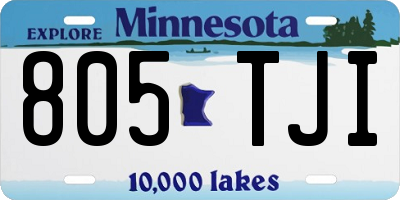 MN license plate 805TJI