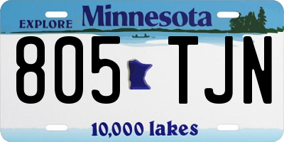 MN license plate 805TJN